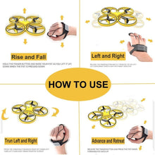 Load image into Gallery viewer, 2023New RC Mini Quadcopter Induction Drone Smart Watch Remote Sensing Gesture Aircraft UFO Hand Control Drone Altitude Hold Kids
